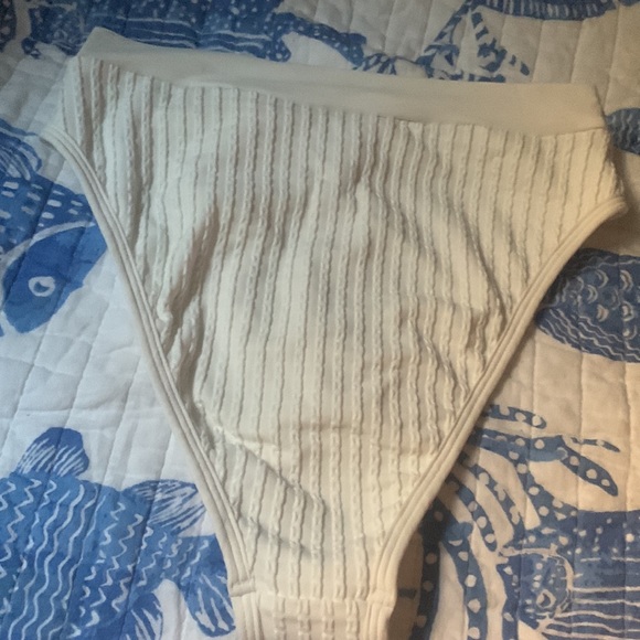 NWT L Space Frenchi Bikini Bottom bitsy Cream Rib - Picture 9 of 16